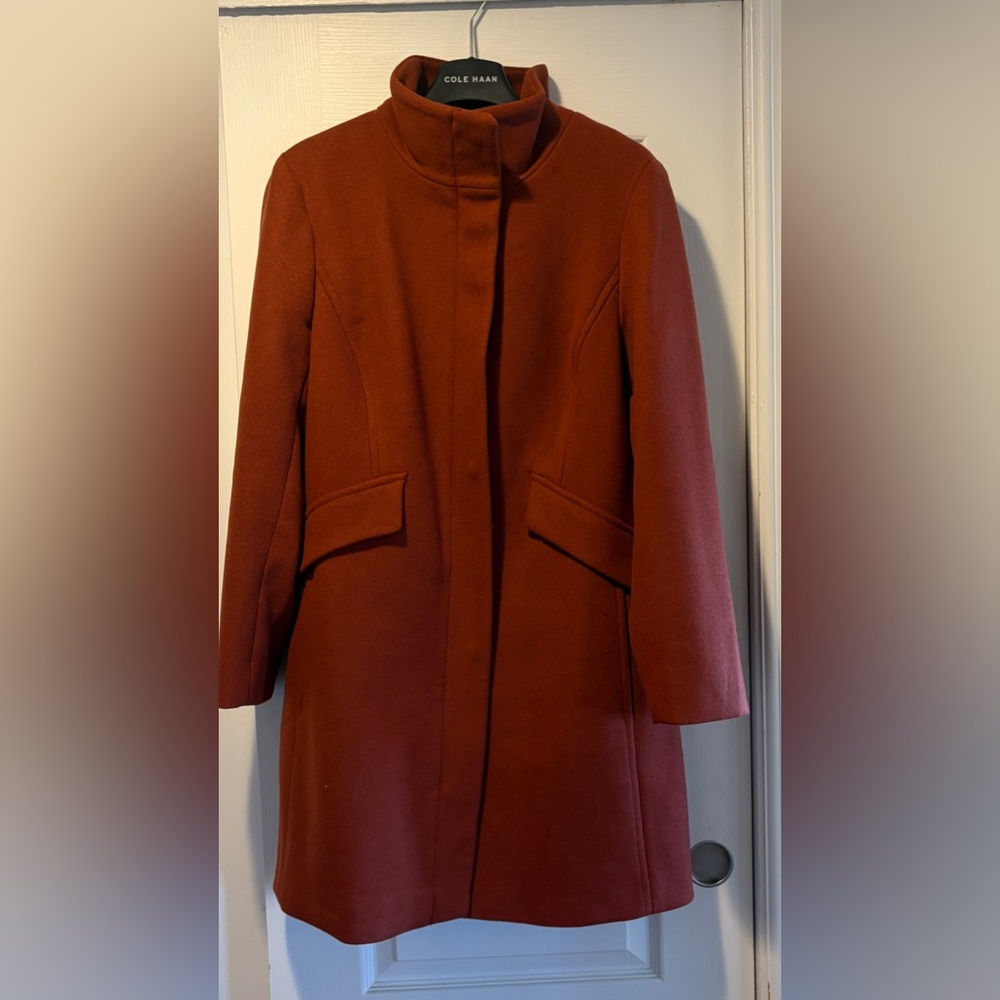 Cole Haan Wool Coat - Burnt Orange
